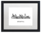 Marlene Watson ''Memphis Tennessee Skyline'' Matted Art, Black Frame, White, 20x16