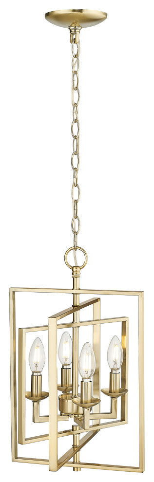 4 Light 14 in. Modern Gold Pendant
