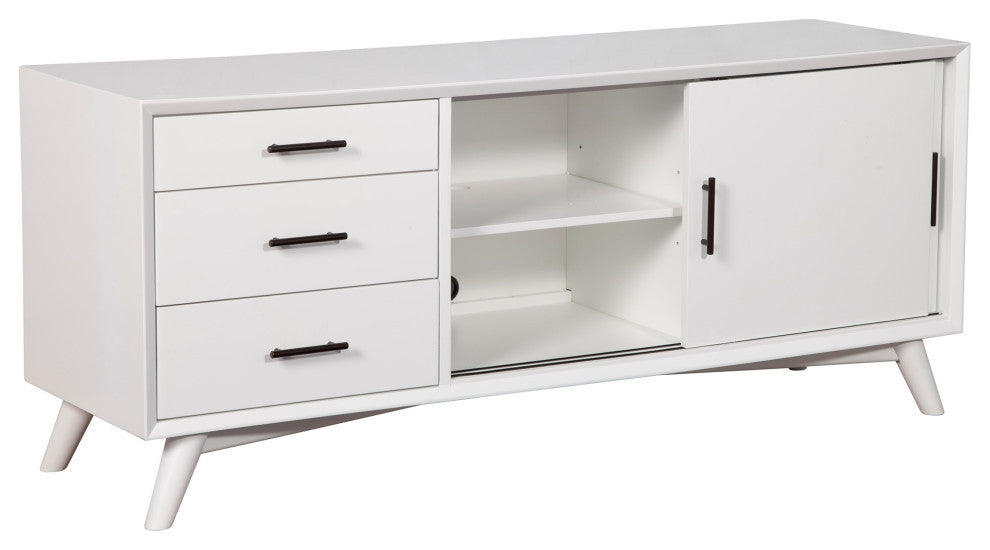 Flynn Large TV Console, White