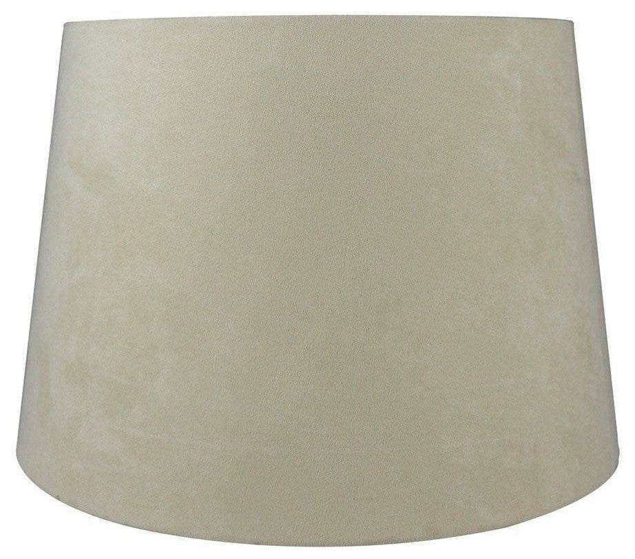 12" Suede Hardback Lamp Shade, Cream