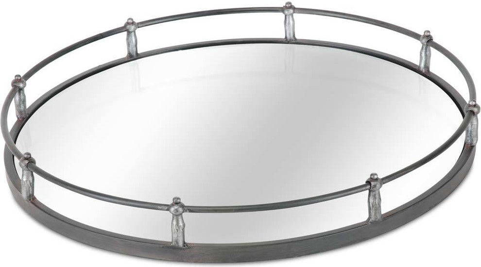 Kimbel Round Mirrored Tray