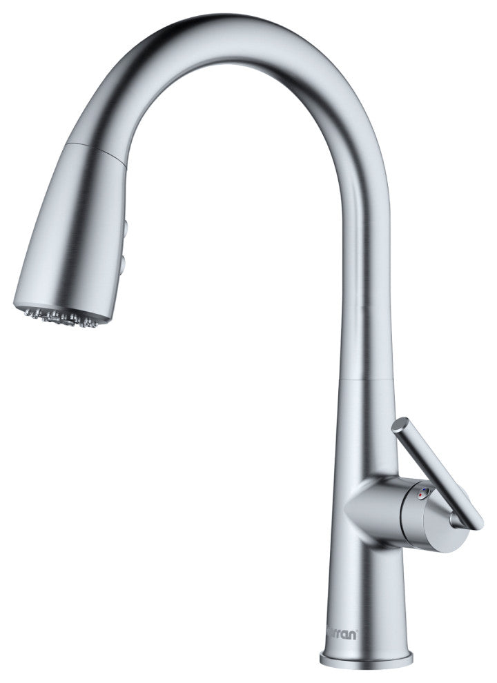 Karran KKF320 1-Handle Pull Down Dual Function Sprayer Faucet, Stainless Steel