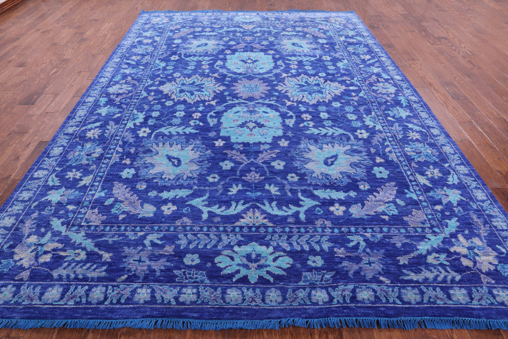 Turkish Oushak Handmade Wool Rug 8' 11" X 12' 1" - Q13315