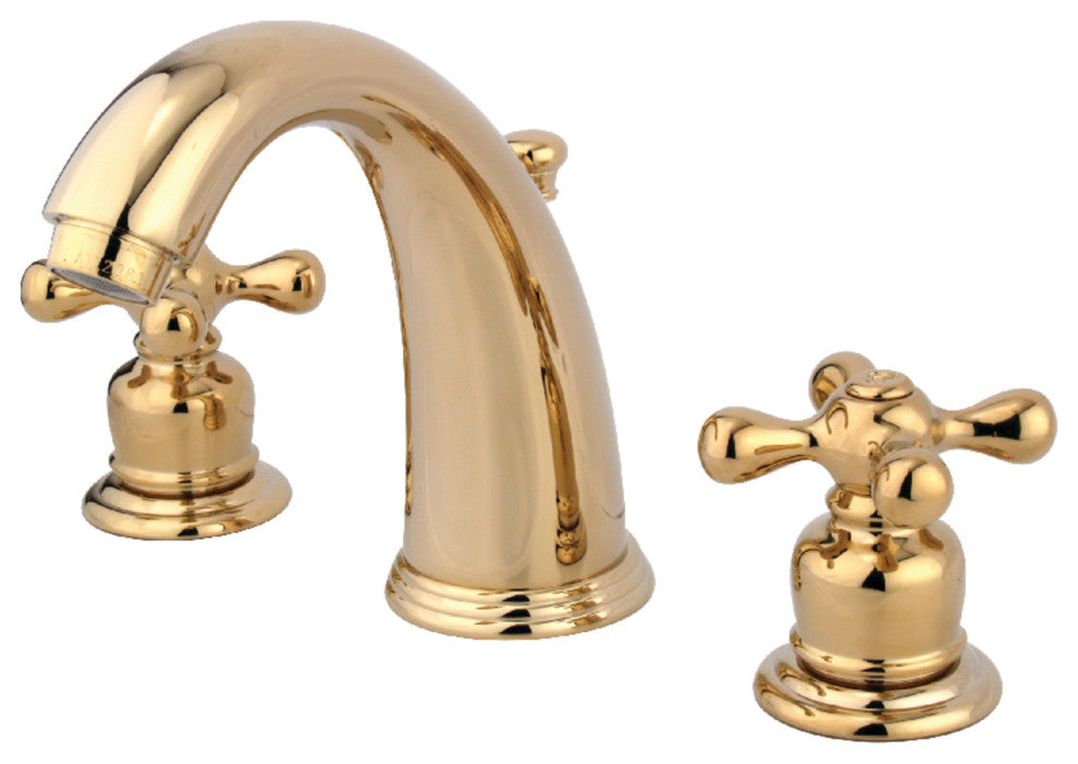 Kingston Brass Widespread Bathroom Faucet, Polished Brass