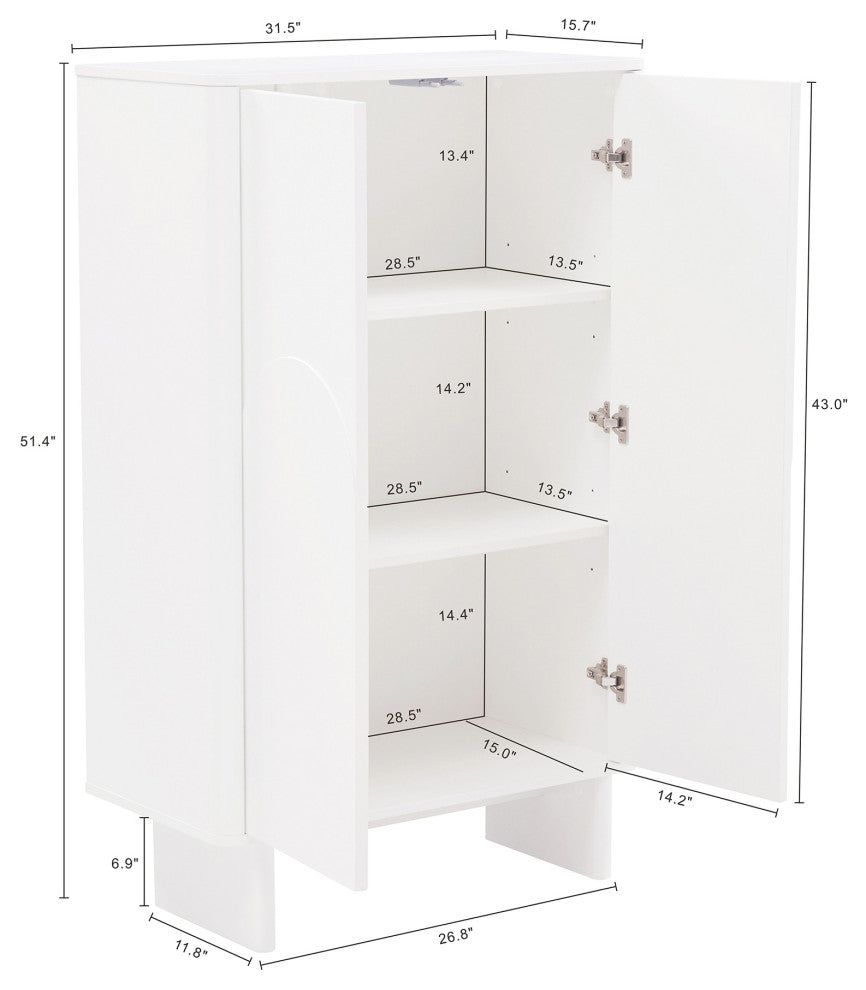 Open interior with measurements and dimensions shown, like a schematic.