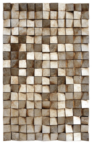 "Textured 1" Handed Painted Rugged Blocks with Gold Leaf Dimensional Wall Art
