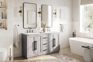 Home Living 60" Double Bathroom Vanity, Grey