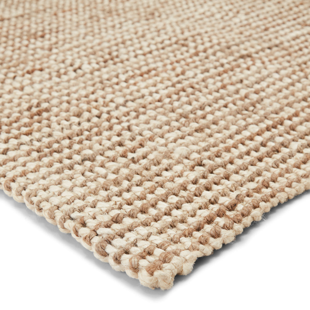 Jaipur Living Mayen Natural Solid White/ Tan Area Rug 12'X15'