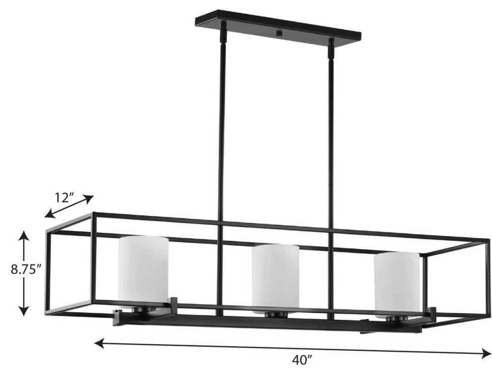 Chadwick 3-Light Matte Black Island Chandelier