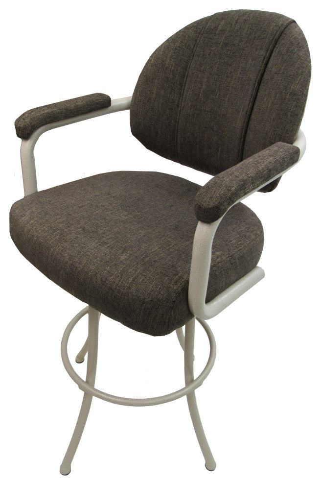 Swivel Counter Metal Pub Set - M-70 Stools 26" or 30", Sanora Brown - Beige, 30", Crackle Glass