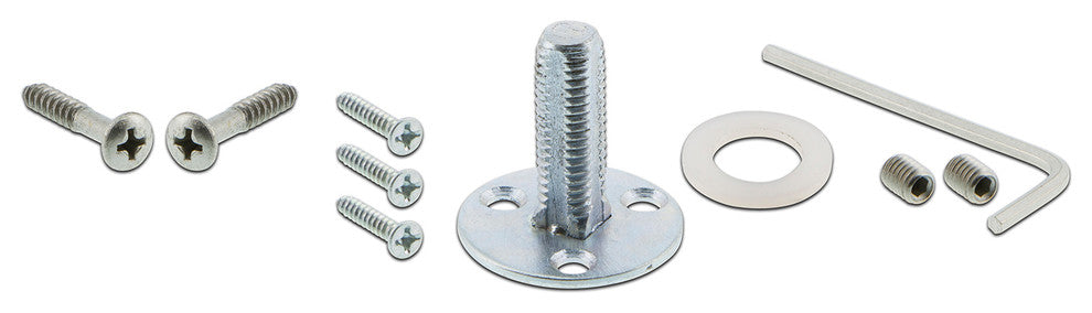 Single Meadows Plate With Brown Porcelain Knob, Satin Nickel