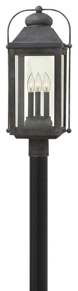 Outdoor Anchorage 3-Light, Aged Zinc
