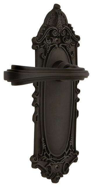 Victorian Plate With Fleur Lever, Oil-Rubbed Bronze, Left-Handed