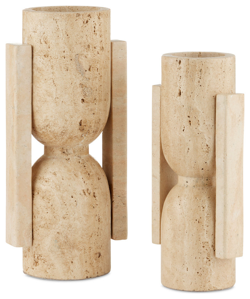 Stone Vase, Face to Face, 2-Piece Set