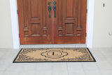 A1HC First Impression Hand Crafted Ella Entry Coir Monogrammed Double Doormat, L