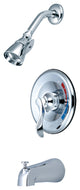 Kingston Brass Tub and Shower Faucet, Polished Chrome