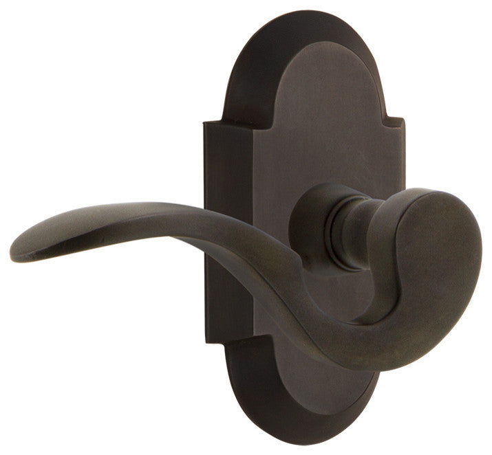 Cottage Plate With Manor Lever, Oil-Rubbed Bronze, Right-Handed
