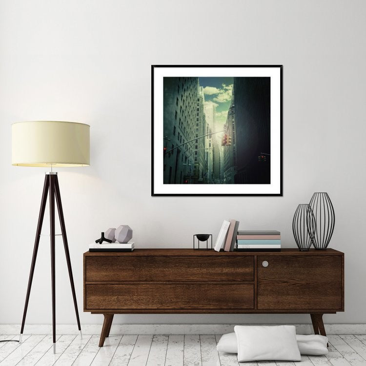 "Downtown" Framed Digital Print by Ambra, 44x44"