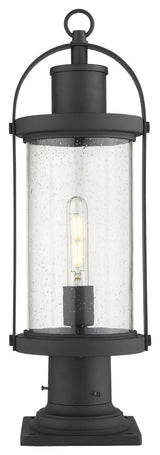 Z-Lite 569PHM-533PM Roundhouse 22" Tall Outdoor Pier Mount Post - Black
