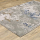 Emery Abstract Objects Grey/Blue Indoor Area Rug, 9'10" x 12'10"