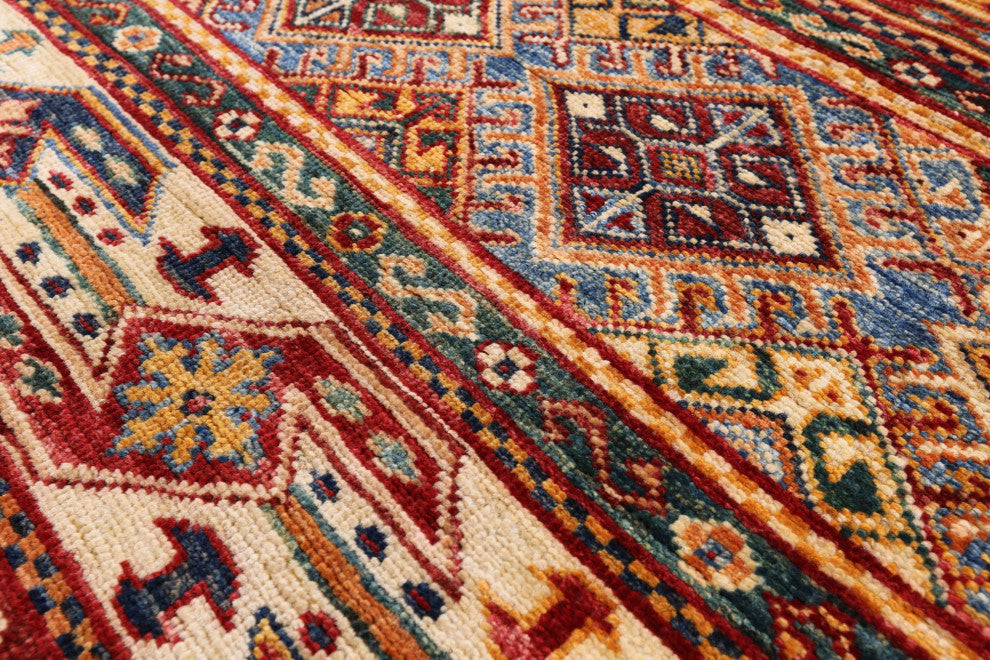 5' 8" X 8' 1" Super Kazak Khorjin Hand Knotted Rug Q6544