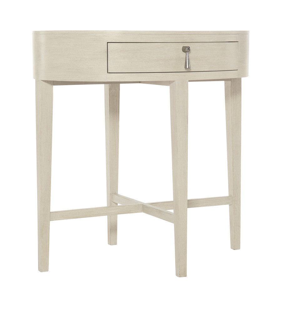 Bernhardt East Hampton Oval Nightstand, Cerused Linen