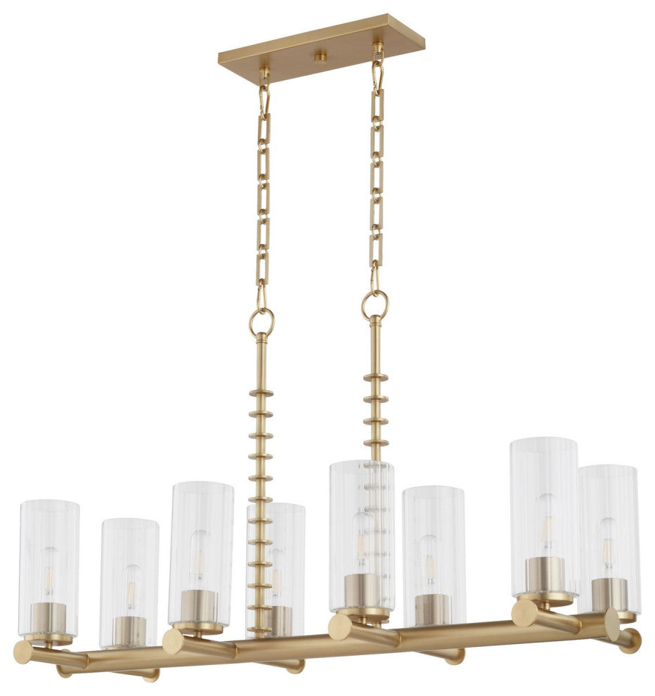 Juniper Transitional Chandelier, Aged Brass