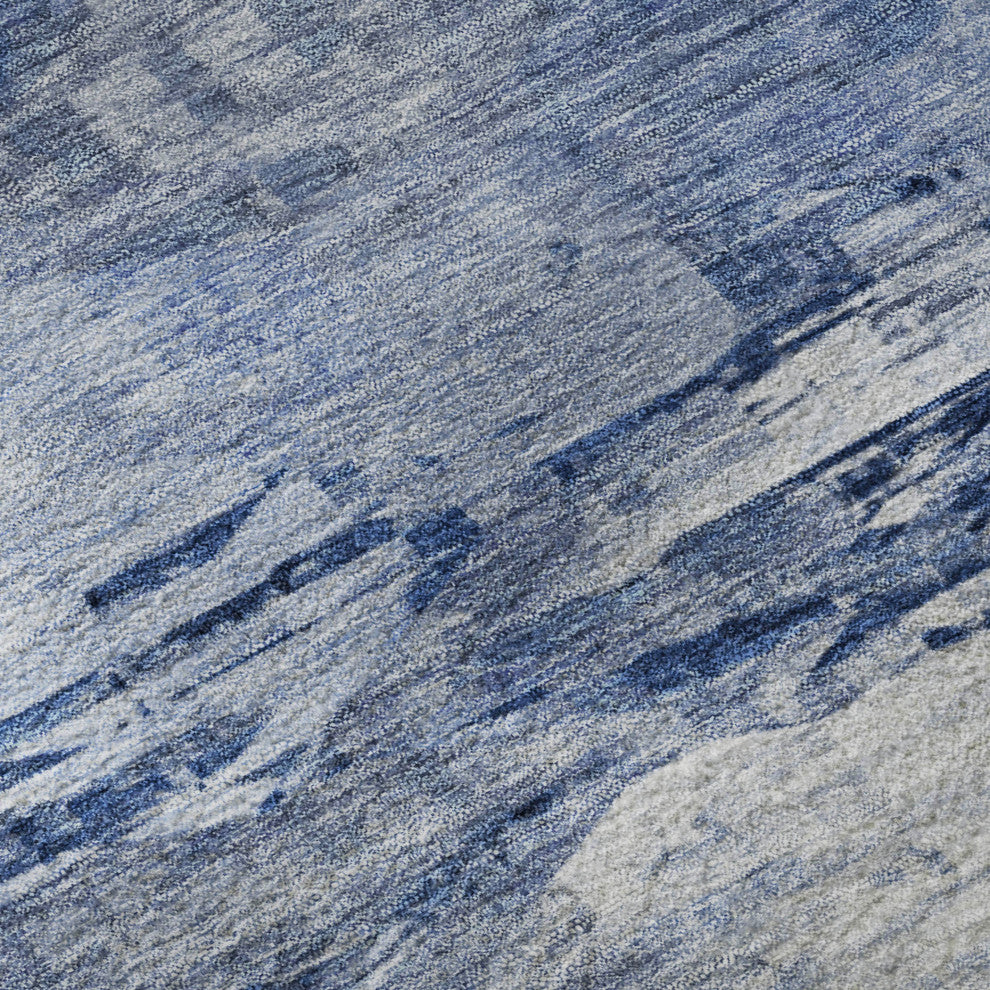 Premium Machine Washable Mayfield AMF595 Blue 3' x 5' Rug