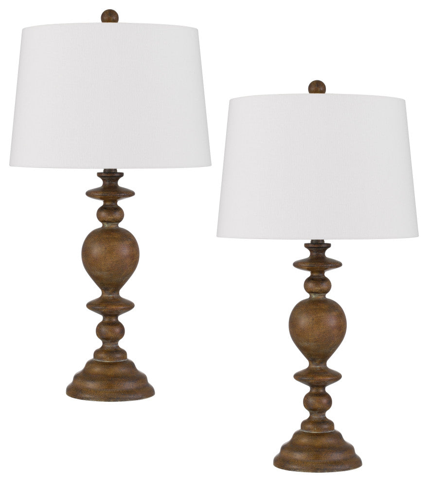 Kelford 28.75" Height Oak Brown Resin Table Lamp
