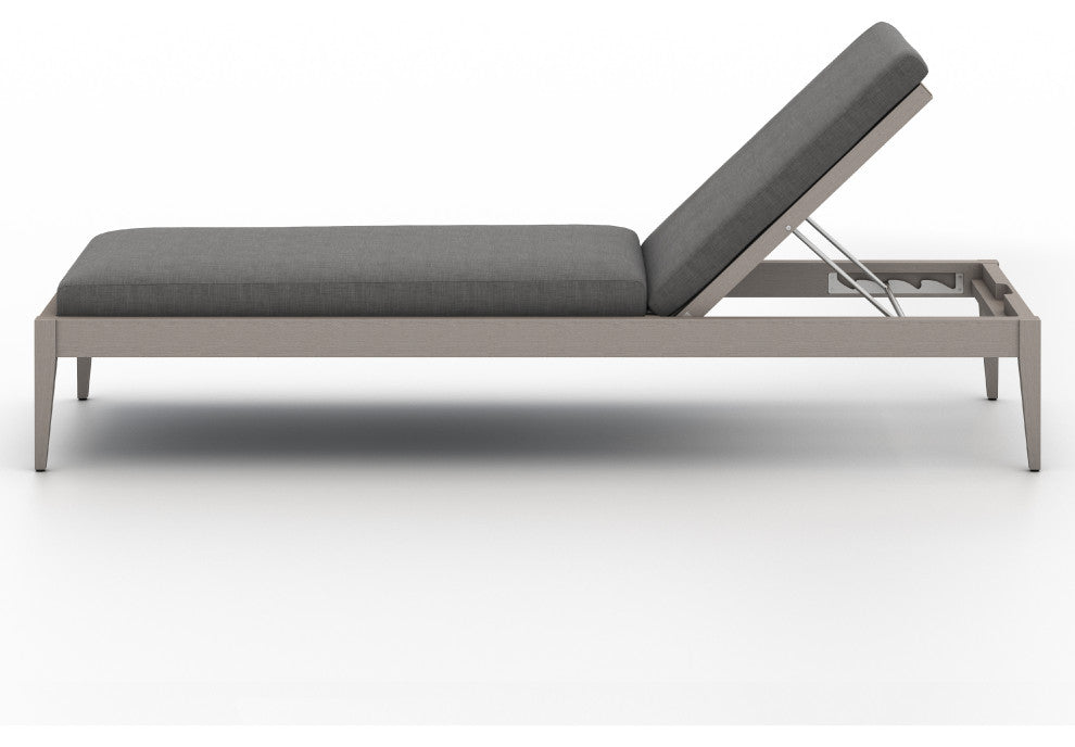 Sherwood Outdoor Chaise Lounge-Gry/Chrcl