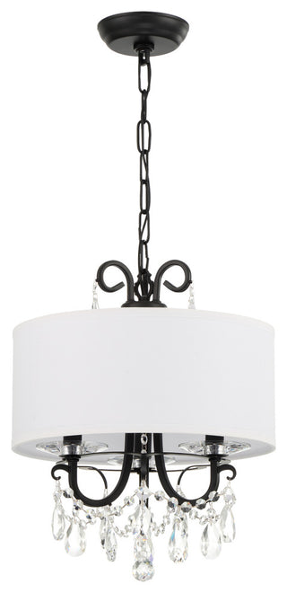 Othello 3 Light Matte Black Mini Chandelier