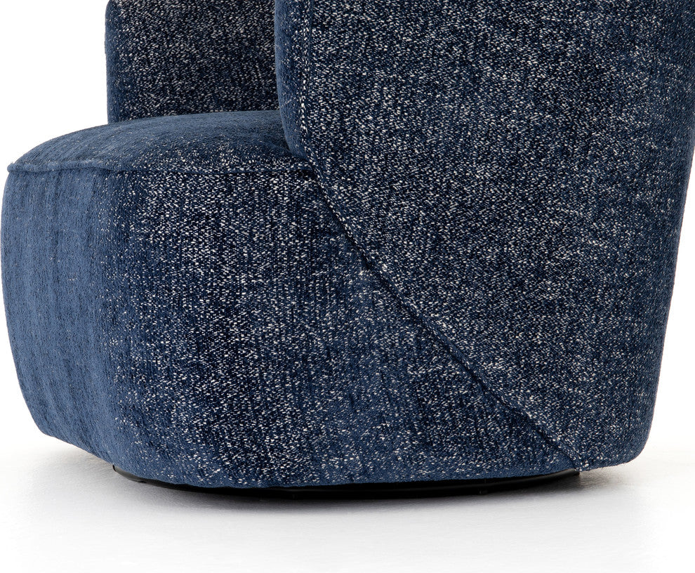 Mila Swivel Chair-Comal Azure