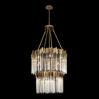 Matrix 14 Light Chandelier, Havana Gold