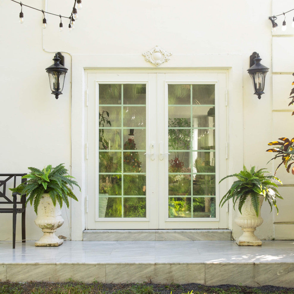 40" UV Resistant Artificial Boston Fern, Indoor/Outdoor Set of 2