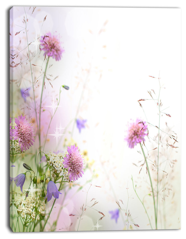 Beautiful Pastel Floral Pattern, Floral Canvas Art Print, 12"x20"