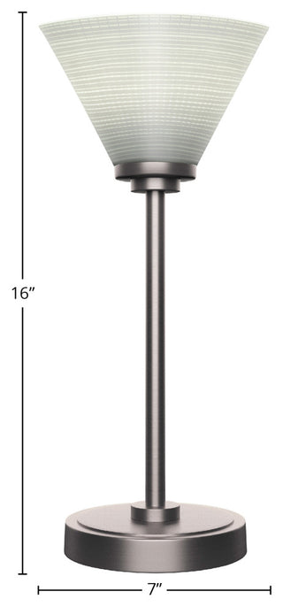 Luna 1-Light Table Lamp, Graphite/White Matrix