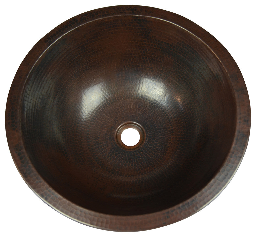 Round 17" copper sink Apron 1.5 inch