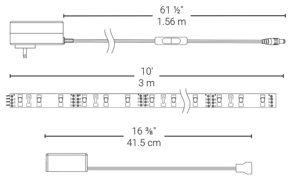 Wi-Fi RGB 10' LED Light Strip