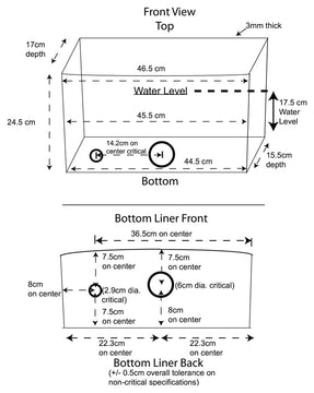 Toilet Part Plastic Tank Liner for High Tank Pull Chain Toilet