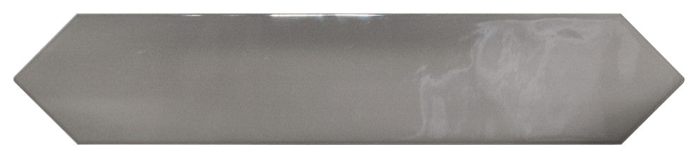 Italy Ceramic 2.5"x13" Subway Wall Tile, Gray, Case of 12.3 Sq Ft, Sample