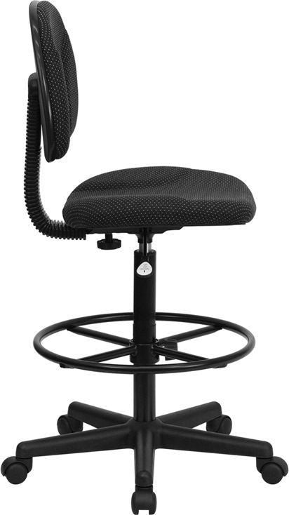 Flash Furniture Black Drafting Stool, Black Patterned