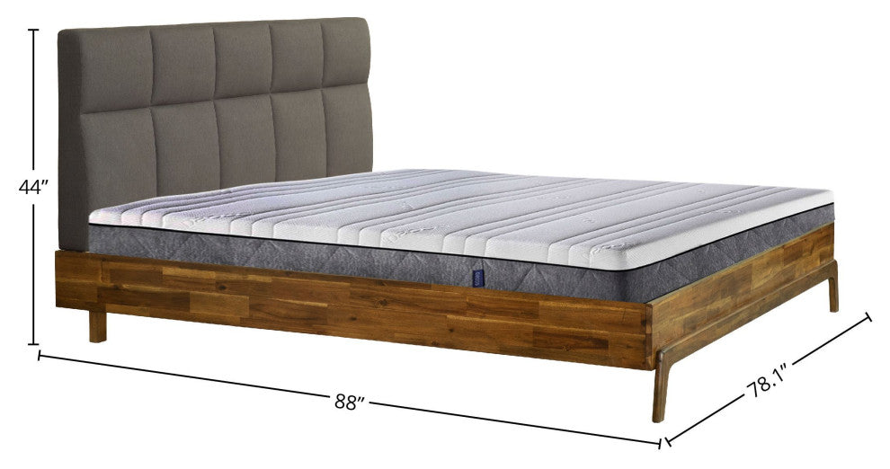 Remix King Bed, Gray