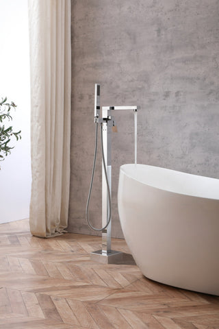 Elegant Lighting FAT-8002 Henry Floor Mounted Clawfoot Tub Filler - Chrome