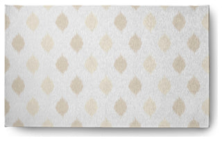 Ikat Dot Stripes Soft Chenille Area Rug, Ivory, 3'x5'