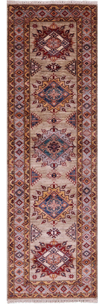 Runner Super Kazak Handmade Rug 2' 8" X 9' 0" - Q12842