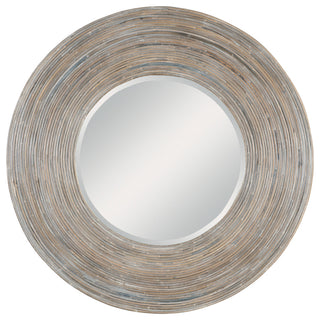 Uttermost 08173 Vortex 47" Diameter Circular Framed Bathroom - White Washed
