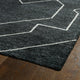 Kaleen Hand Woven Solitaire Charcoal Bamboo Silk Rug, 8''x11''