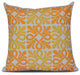 Yellow Tiki Square, Geometric Print Pillow, 16"x16"