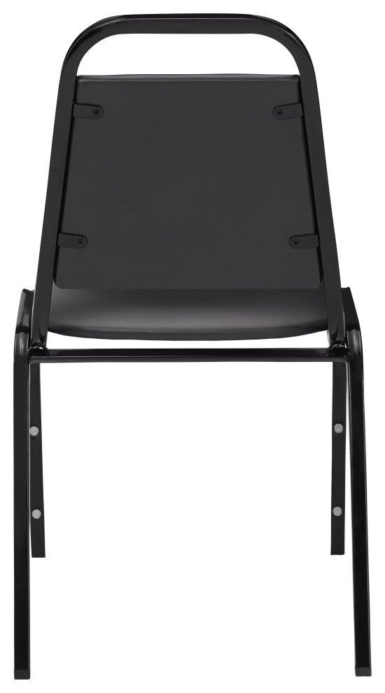 NPS 9100 Vinyl Stack Chair, Black Seat/Black Sandtex Frame