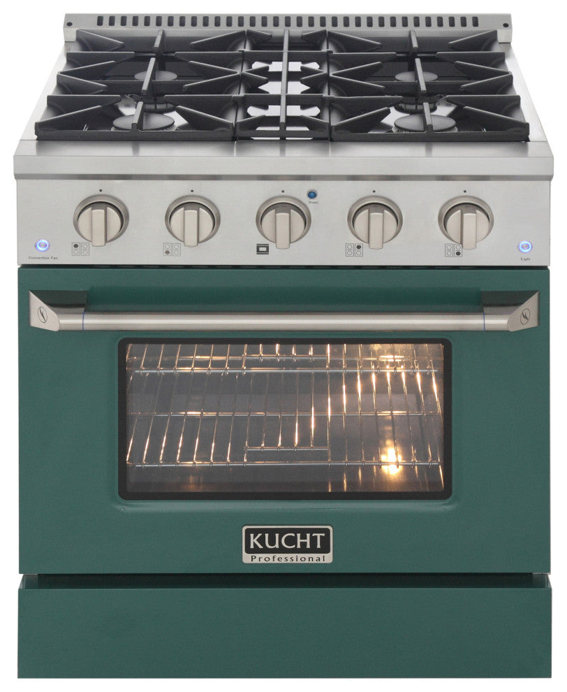KUCHT Pro-Style 30" 4.2 cu. ft. Range, Green, Natural Gas